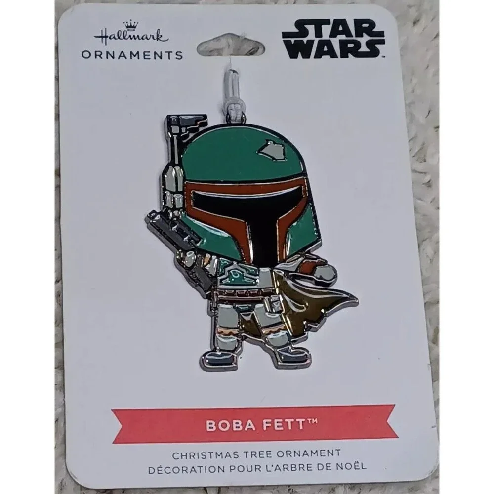 Hallmark  Star Wars BOBA FETT The Bounty Hunter Metal Enamel Christmas Ornament